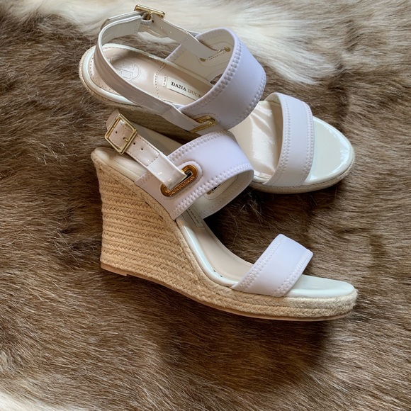 Dana Buchman Shoes - DANA BUCHMAN wedges NWT with gold details